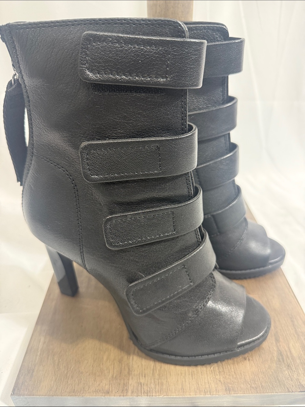 DKNY heels with velcro straps